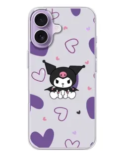 Чохол для iPhone 17 з картинкою «Kuromi та лавандові серця»