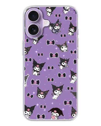 Чохол для iPhone 17 з картинкою «Kuromi — патерн»