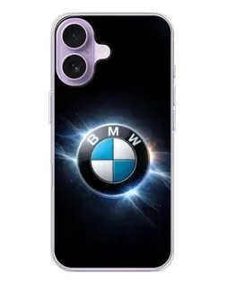 Чохол для iPhone 17 з картинкою «BMW — неонове сяйво»