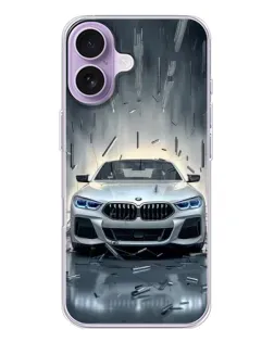 Чохол для iPhone 17 з картинкою «BMW у світлі фар»