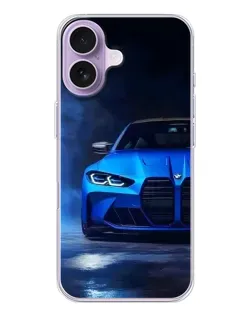 Чохол для iPhone 17 з картинкою «Блакитна BMW M4»
