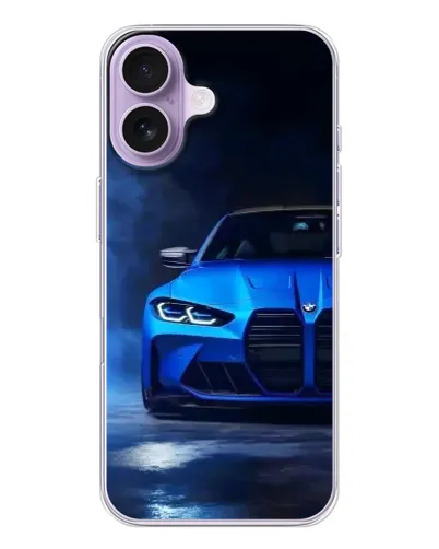 Чохол для iPhone 17 з картинкою «Блакитна BMW M4»