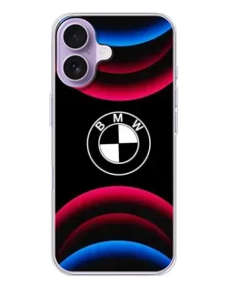 Чохол для iPhone 17 з картинкою «Логотип BMW та неонові дуги»