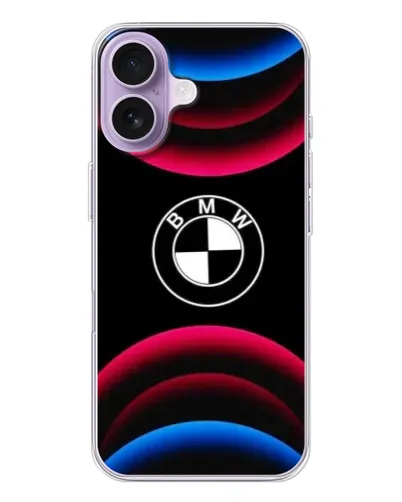 Чохол для iPhone 17 з картинкою «Логотип BMW та неонові дуги»