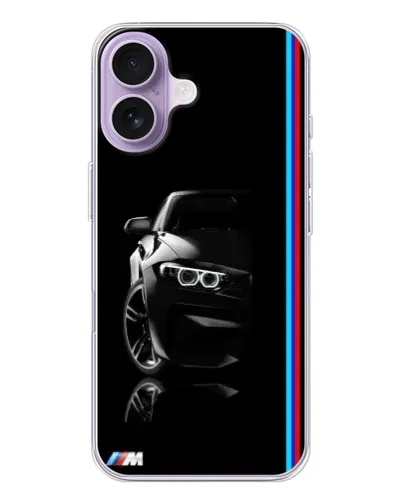 Чохол для iPhone 17 з картинкою «Силует BMW в темряві»
