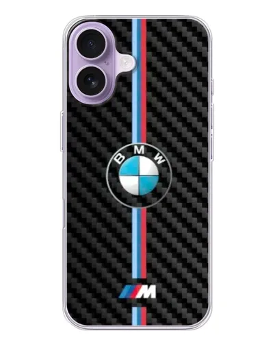 Чохол для iPhone 17 з картинкою «Емблема BMW та карбон»