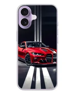 Чохол для iPhone 17 з картинкою «Червона BMW на дорозі»