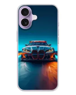 Чохол для iPhone 17 з картинкою «BMW — вогні неону»