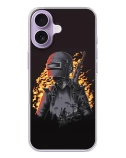 Чохол для iPhone 17 з картинкою «PUBG — вогняний силует»