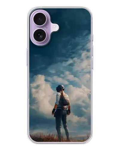 Чохол для iPhone 17 з картинкою «Герой PUBG на скелі»