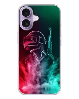 Чохол для iPhone 17 з картинкою «PUBG — вогняний воїн»