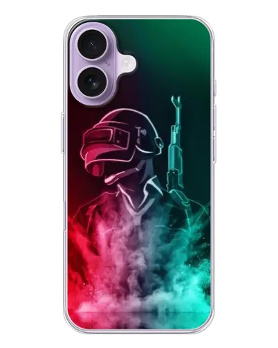 Чохол для iPhone 17 з картинкою «PUBG — вогняний воїн»