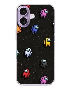 Чохол для iPhone 17 з картинкою «Космічний патерн Among Us»