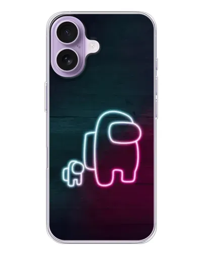 Чохол для iPhone 17 з картинкою «Among Us неон-арт»