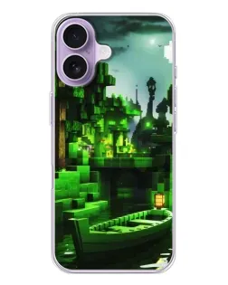 Чохол для iPhone 17 з картинкою «Minecraft лісовий пейзаж»