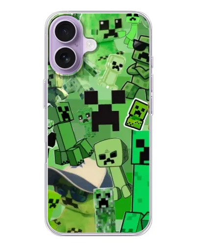 Чохол для iPhone 17 з картинкою «Кріпери Minecraft»