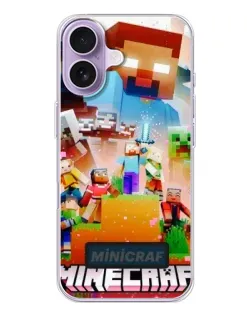 Чохол для iPhone 17 з картинкою «Minecraft герої гри»