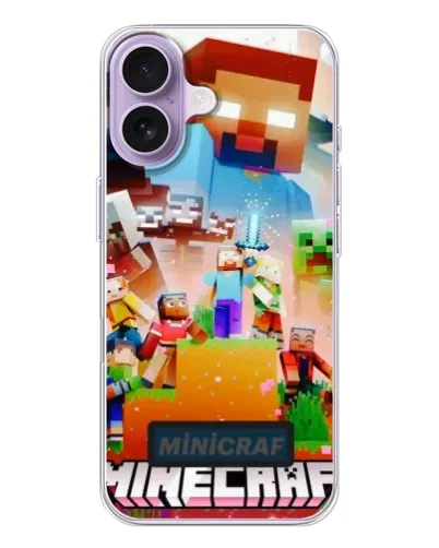Чохол для iPhone 17 з картинкою «Minecraft герої гри»