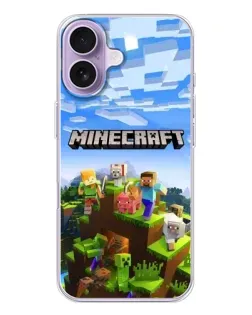 Чохол для iPhone 17 з картинкою «Minecraft класичний світ»