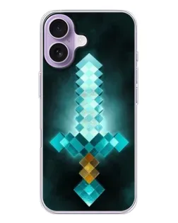 Чохол для iPhone 17 з картинкою «Алмазний меч неон»