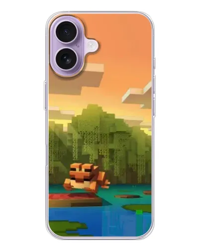 Чехол для iPhone 17 с картинкой «Майнкрафт закат солнца»