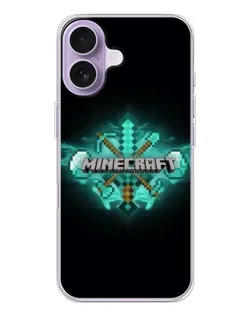 Чохол для iPhone 17 з картинкою «Minecraft Diamond лого»