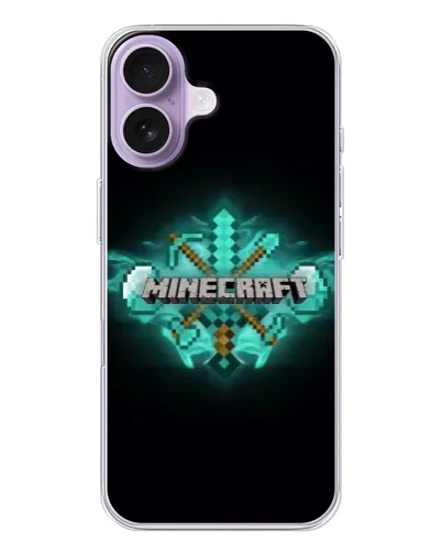 Чохол для iPhone 17 з картинкою «Minecraft Diamond лого»
