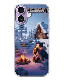Чохол для iPhone 17 з картинкою «Зимовий Minecraft»