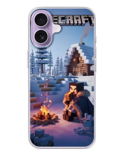 Чохол для iPhone 17 з картинкою «Зимовий Minecraft»