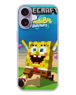 Чохол для iPhone 17 з картинкою «Губка Боб Minecraft»