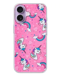 Чохол для iPhone 17 з картинкою «Unicorn паттерн рожевий»