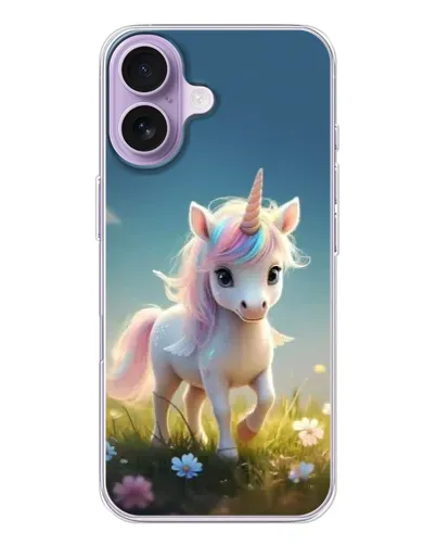 Чохол для iPhone 17 з картинкою «Єдиноріг на галявині»