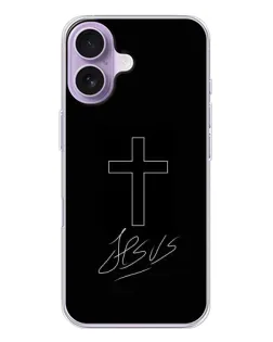 Чохол для iPhone 17 з картинкою «Графічний хрест Jesus»