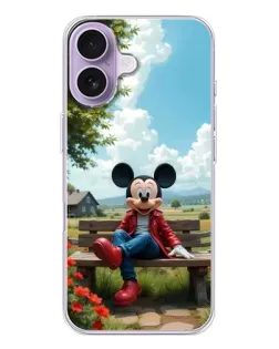 Чохол для iPhone 17 з картинкою «Міккі на лавці»