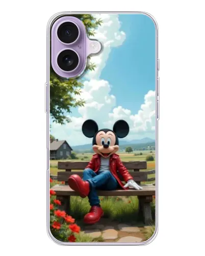 Чохол для iPhone 17 з картинкою «Міккі на лавці»