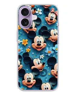Чохол для iPhone 17 з картинкою «Паттерн Міккі та Мінні»