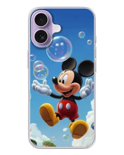 Чохол для iPhone 17 з картинкою «Mickey та мильні бульбашки»