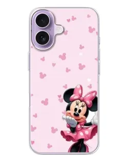 Чохол для iPhone 17 з картинкою «Мінні Маус та сердечка»