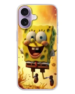 Чохол для iPhone 17 з картинкою «Губка Боб стрибає»