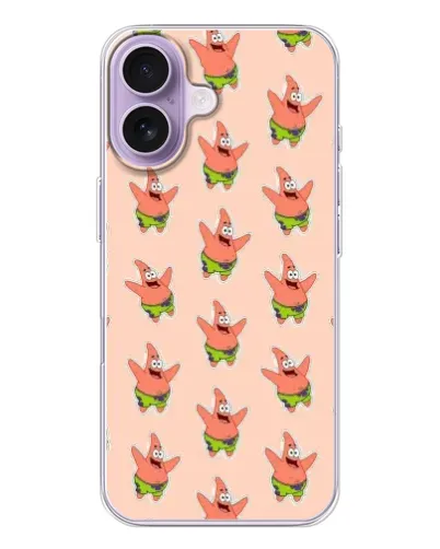 Чохол для iPhone 17 з картинкою «Патрік Стар паттерн»
