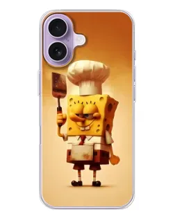 Чохол для iPhone 17 з картинкою «Губка Боб кухар»