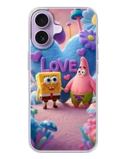 Чохол для iPhone 17 з картинкою «Губка Боб Патрік»