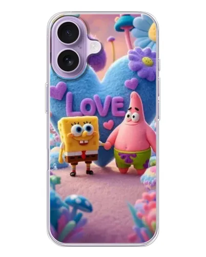 Чохол для iPhone 17 з картинкою «Губка Боб Патрік»