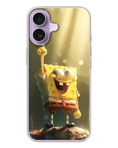 Чохол для iPhone 17 з картинкою «Сяючий Спанч Боб»