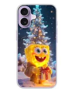 Чохол для iPhone 17 з картинкою «Різдвяний Спанч Боб»