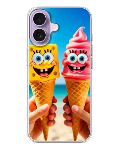 Чохол для iPhone 17 з картинкою «Спанч Боб морозиво»
