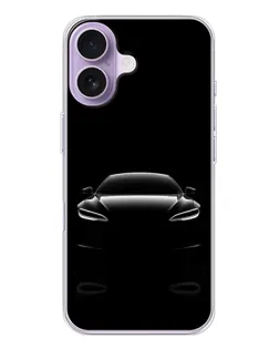 Чохол для iPhone 17 з картинкою «Силует Tesla Night»