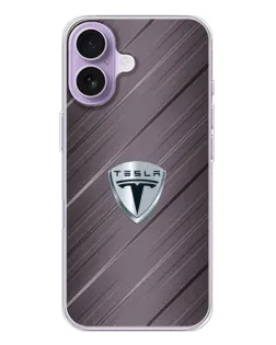 Чохол для iPhone 17 з картинкою «Металева текстура Tesla»