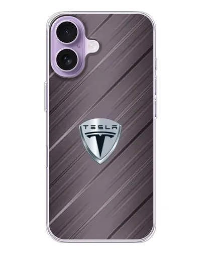 Чохол для iPhone 17 з картинкою «Металева текстура Tesla»