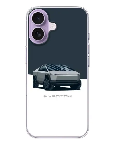 Чохол для iPhone 17 з картинкою «Сріблястий Cybertruck Tesla»